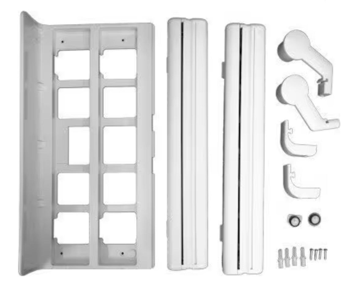 3-in-1 Triple Kitchen Dispenser – Wall-Mounted Holder for Aluminum Foil, Cling Wrap & Paper Towel