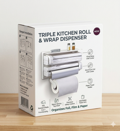 3-in-1 Kitchen Wrap Dispenser