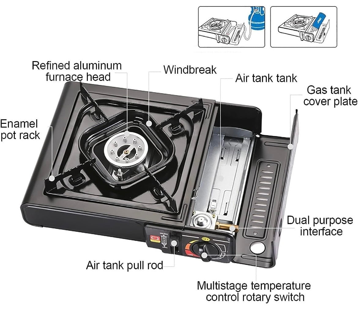 Portable Camping Gas Stove with Carry Case