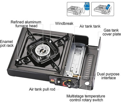 Portable Camping Gas Stove with Carry Case